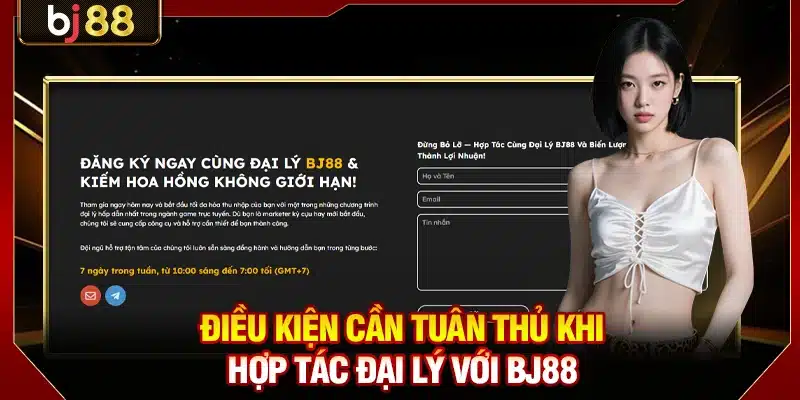 Hợp Tác Đại Lý BJ88 Nhận Mức Hoa Hồng Siêu Khủng Đến 65% 2 Điều kiện cần tuân thủ khi hợp tác đại lý với BJ88