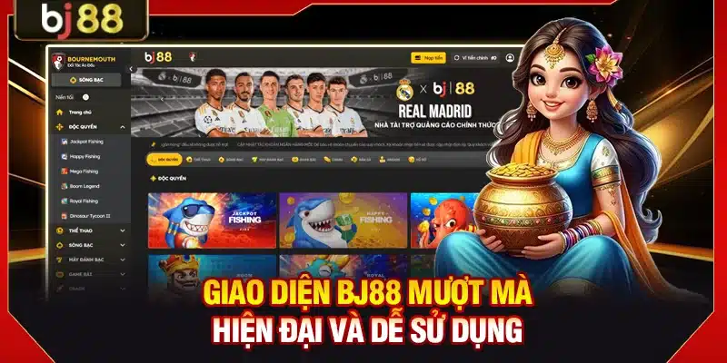 Giao diện BJ88 mượt mà, hiện đại và dễ sử dụng