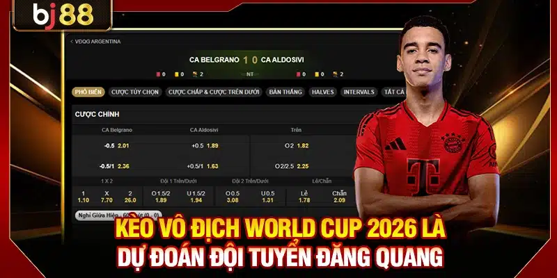 Kèo Vô Địch World Cup 2026 - Ngôi Vương Sẽ Thuộc Về Ai? 2 Kèo vô địch World Cup 2026 là dự đoán đội tuyển đăng quang