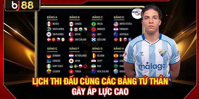Lịch Thi Đấu World Cup 2026 - Thời Gian Chuẩn Từ FIFA 4 Lịch thi đấu cùng các bảng tử thần gây áp lực cao